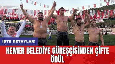 Kemer Belediye güreşçisinden çifte ödül