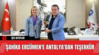 Şahika Ercümen'e Antalya'da Teşekkür