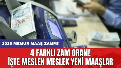 2025 memur maaş zammı: 4 farklı zam oranı! İşte meslek meslek yeni maaşlar