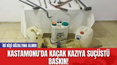 Kastamonu'da Kaçak Kazıya Suçüstü Baskın! İki Kişi Gözaltına Alındı