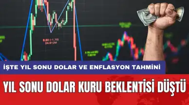 Yıl sonu dolar kuru beklentisi düştü