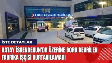 Hatay İskenderun'da üzerine boru devrilen fabrika işçisi kurtarılamadı