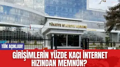 TÜİK Açıkladı! Girişimlerin Yüzde Kaçı İnternet Hızından Memnun?