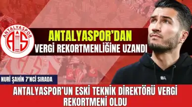 Antalyaspor'un eski teknik direktörü vergi rekortmeni oldu