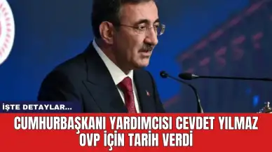 Cumhurbaşkanı Yardımcısı Cevdet Yılmaz OVP için tarih verdi