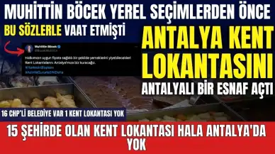 15 şehirde olan kent lokantası hala Antalya'da yok