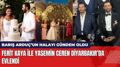 Ferit Kaya ile Yasemin Ceren evlendi! Barış Arduç halay çekti