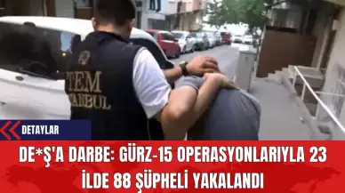 DE*Ş'a Darbe: Gürz-15 Operasyonlarıyla 23 İlde 88 Şüpheli Yakalandı