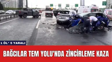 Bağcılar TEM Yolu'nda Zincirleme Kaza: 1 Öl* 5 Yaralı