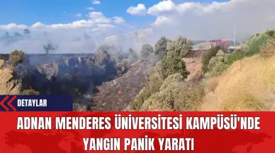 Adnan Menderes Üniversitesi Kampüsü'nde Yangın Panik Yaratı