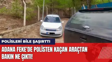 Adana Feke'de polisten kaçan araçtan bakın ne çıktı!