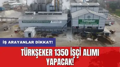 İş arayanlar dikkat: Türkşeker 1350 işçi alımı yapacak!