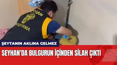 Seyhan'da bulgurun içinden silah çıktı