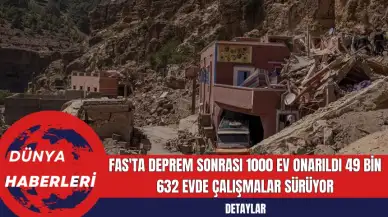 Fas'ta Deprem Sonrası 1000 Ev Onarıldı 49 Bin 632 Evde Çalışmalar Sürüyor