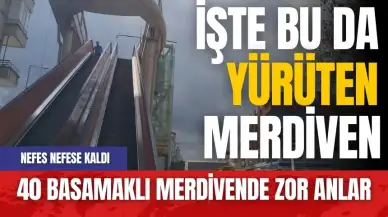 Antalya'da bu da oldu! Yürüyen değil yürüten merdiven