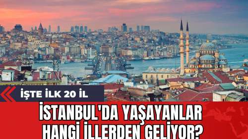 İstanbul'da Yaşayanlar Hangi İllerden Geliyor? İşte İlk 20 İl