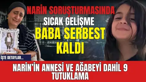 Son dakika! Narin soruşturmasında annesi ve ağabeyi dahil 9 tutuklama