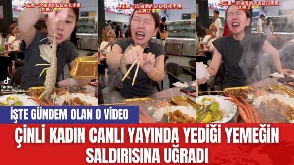 Çinli kadın canlı yayında yediği yemeğin saldır*sına uğradı