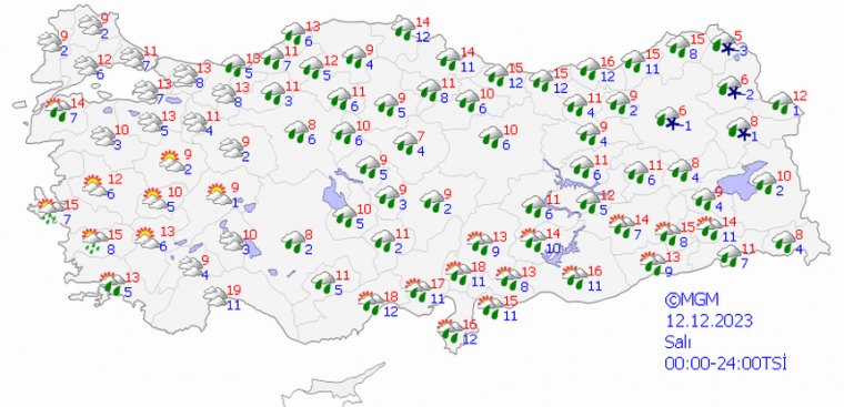 Bugün hava nasıl olacak? 12 Aralık hava durumu tahminleri  1