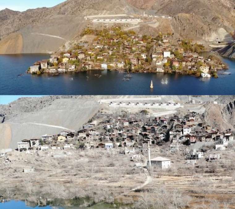 Yusufeli Barajı Tam Kapasiteyle Elektrik Üretimine Ulaştı: Çeltikdüzü Köyü Yeniden Görünür Hale Geldi 6