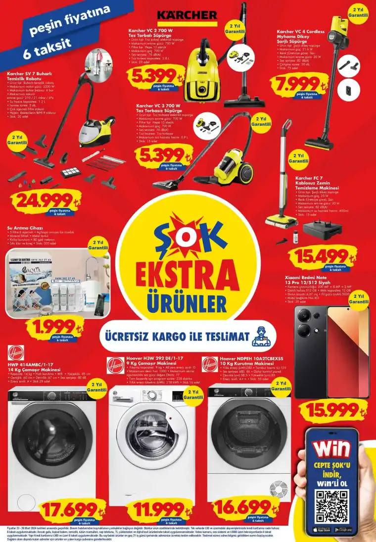 ŞOK Market'te Hafta Sonu İçin Dev İndirimler! Karcher Dikey Süpürge 7,999 TL 2