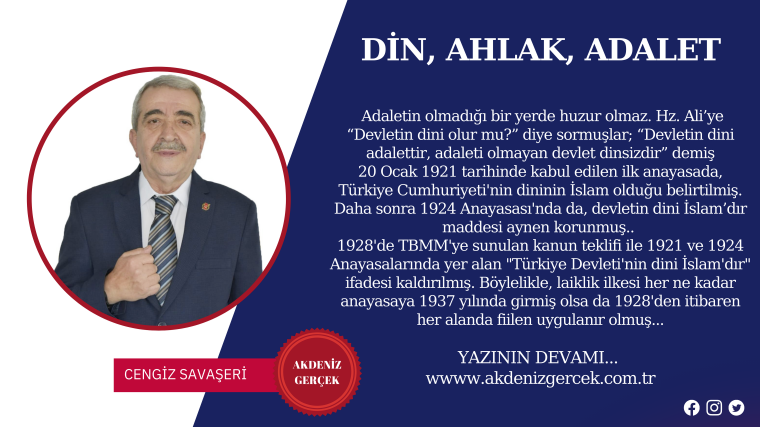 DİN, AHLAK, ADALET