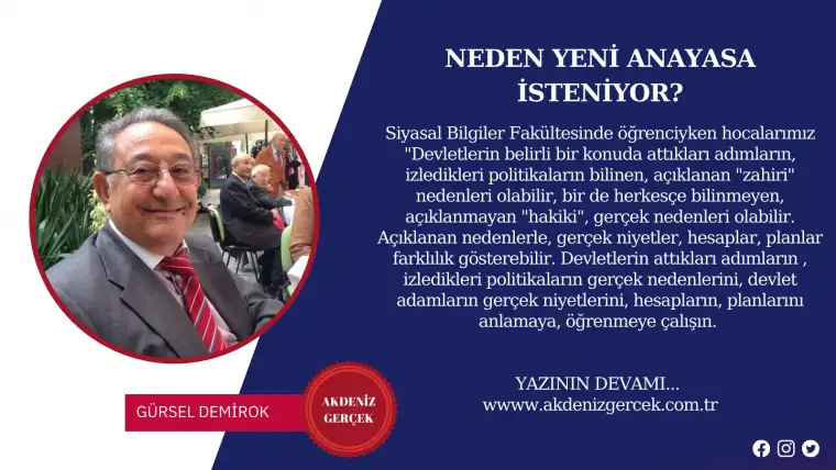 NEDEN YENİ ANAYASA İSTENİYOR?