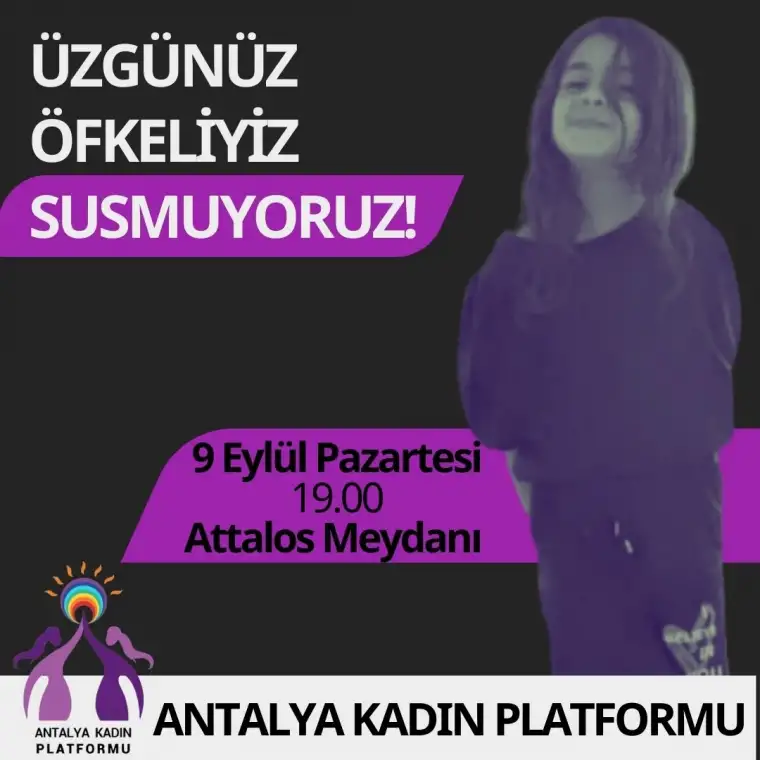 Antalya Kadın Platformu'ndan Narin İçin Adalet Eylemi