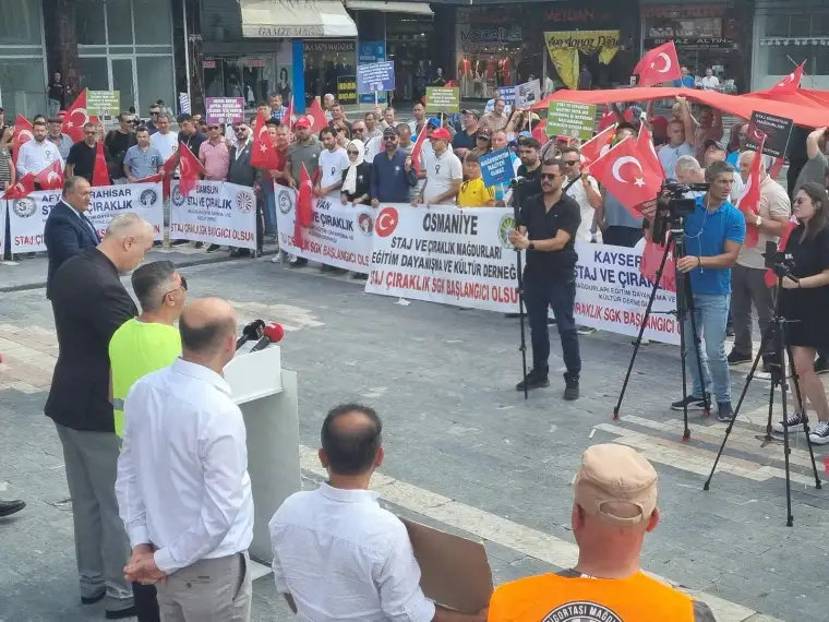 Staj ve Çıraklık Mağdurları Ankara'da Buluştu! Antalya'dan Yoğun Katılımın Olduğu Eylemden Yöneticilere Çağrı