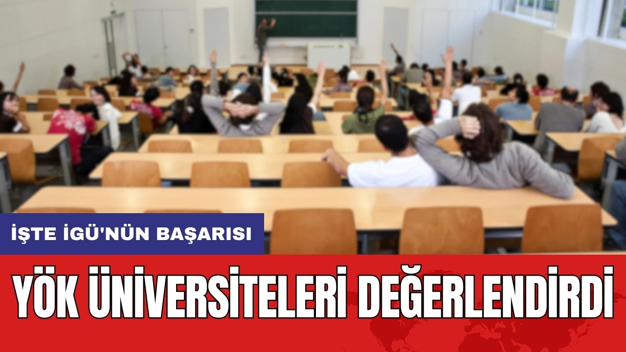 YÖK üniversiteleri değerlendirdi: İşte İGÜ'nün başarısı