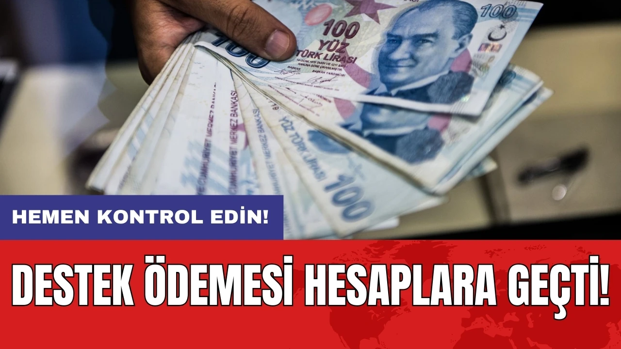 Hemen kontrol edin: Destek ödemesi hesaplara geçti!