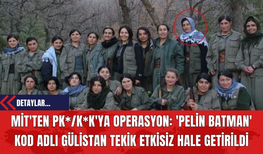 MİT'ten PK*/K*K'ya Operasyon: 'Pelin Batman' Kod Adlı Gülistan Tekik Etkisiz Hale Getirildi