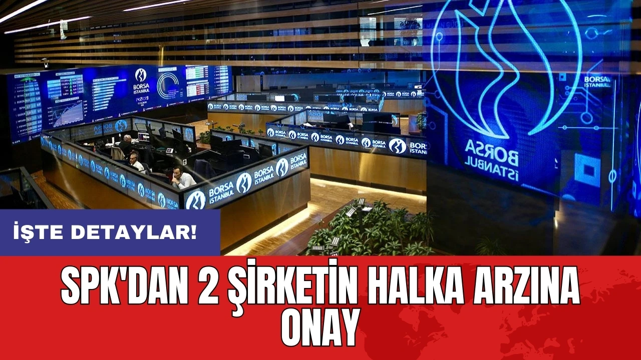 SPK'dan 2 şirketin halka arzına onay