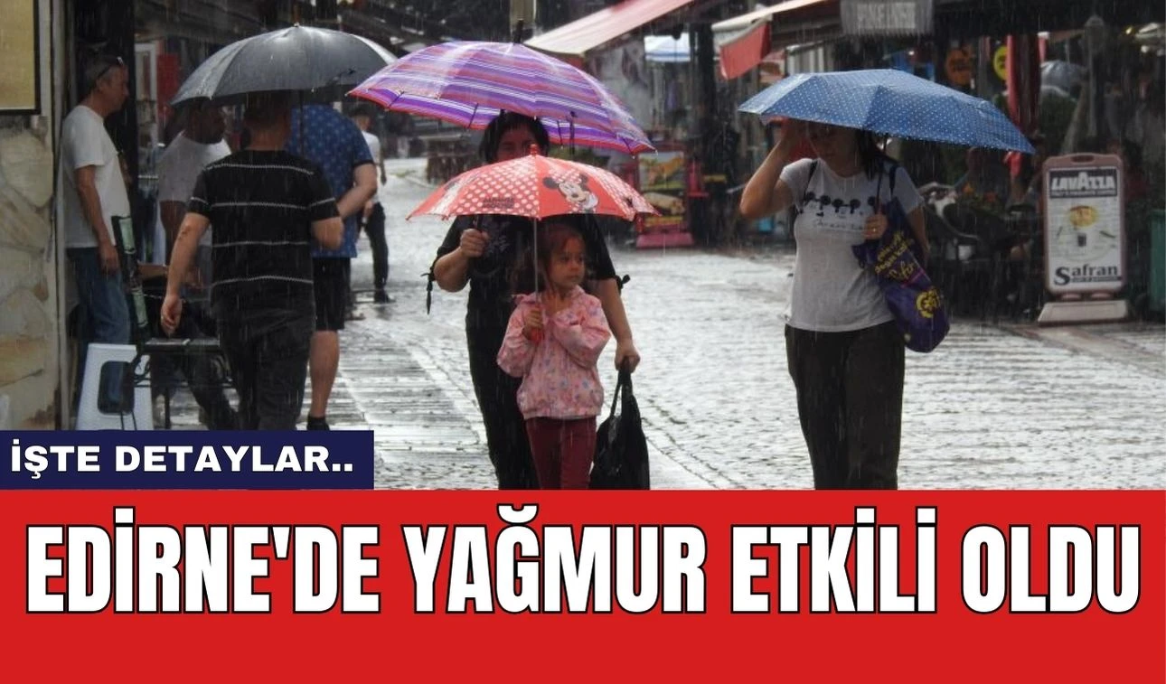 Edirne'de yağmur etkili oldu