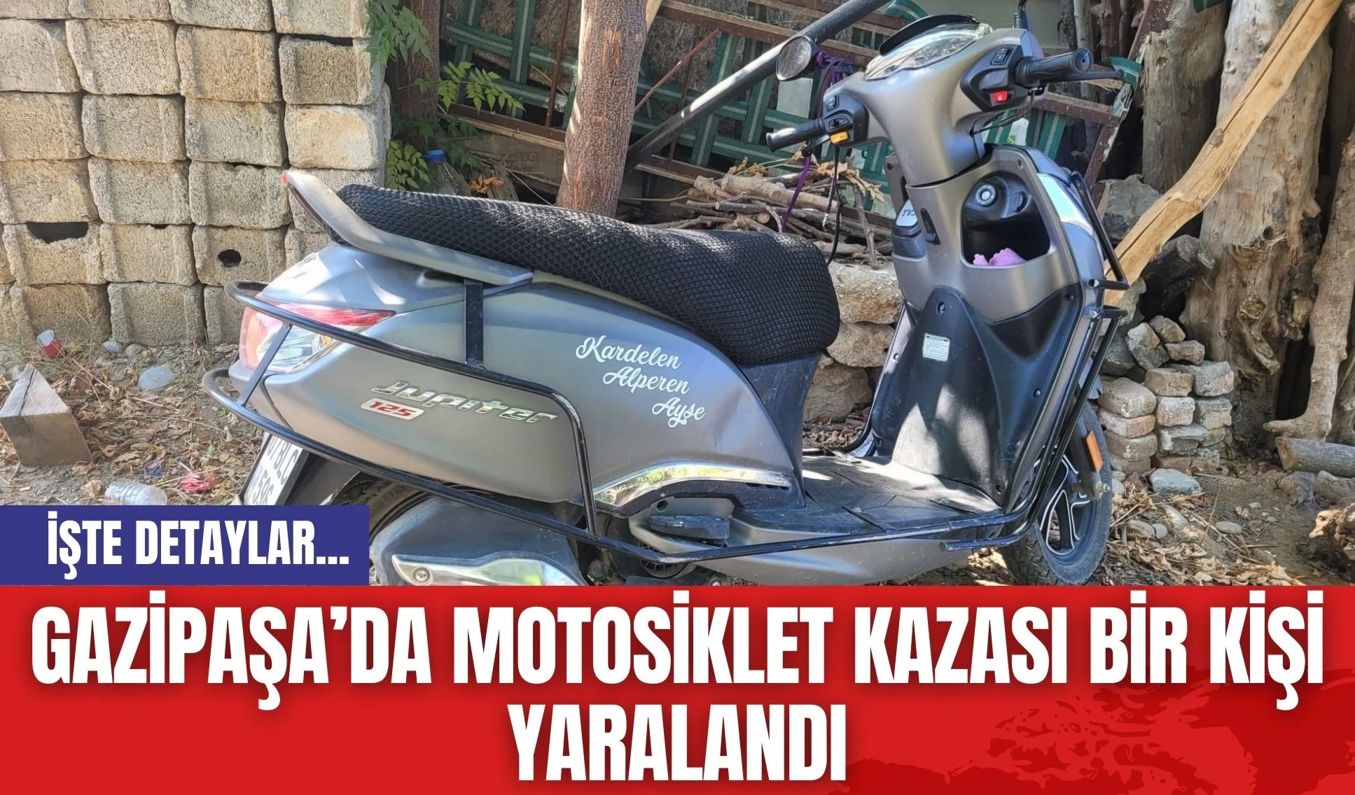 Gazipaşa’da motosiklet kazası bir kişi yaralandı