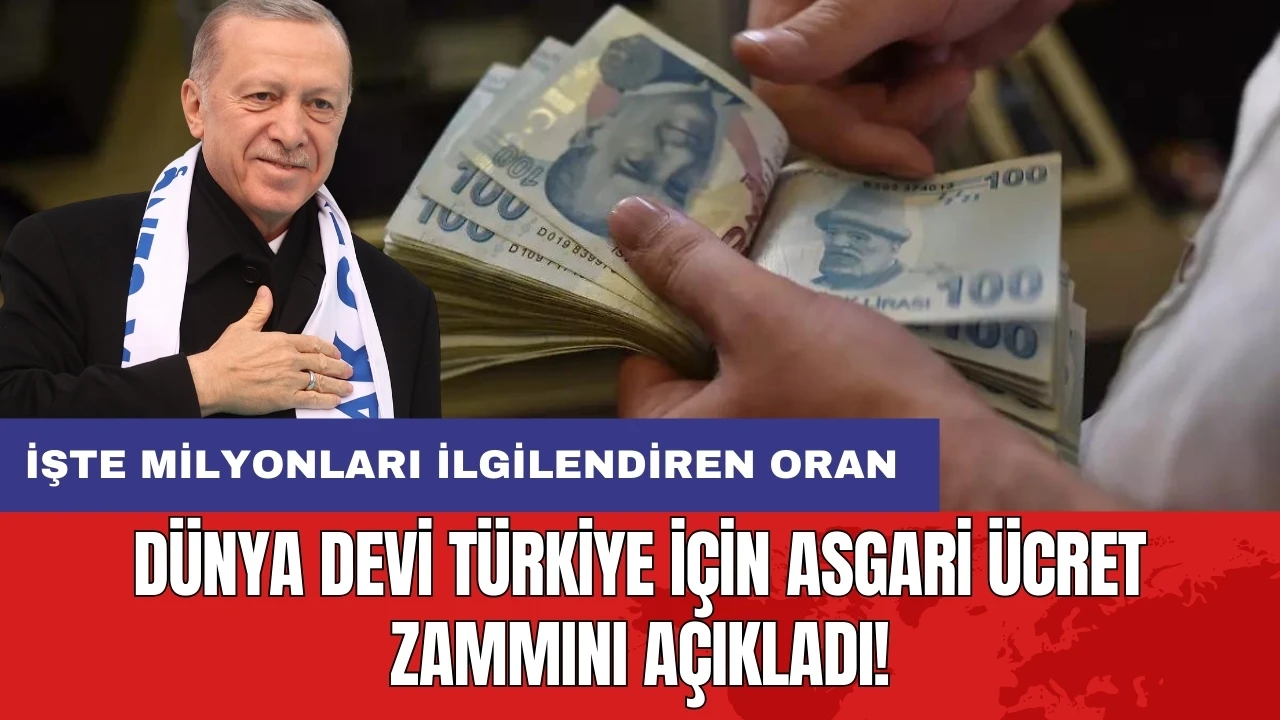 Dünya devi Türkiye için asgari ücret zammını açıkladı! İşte milyonları ilgilendiren oran