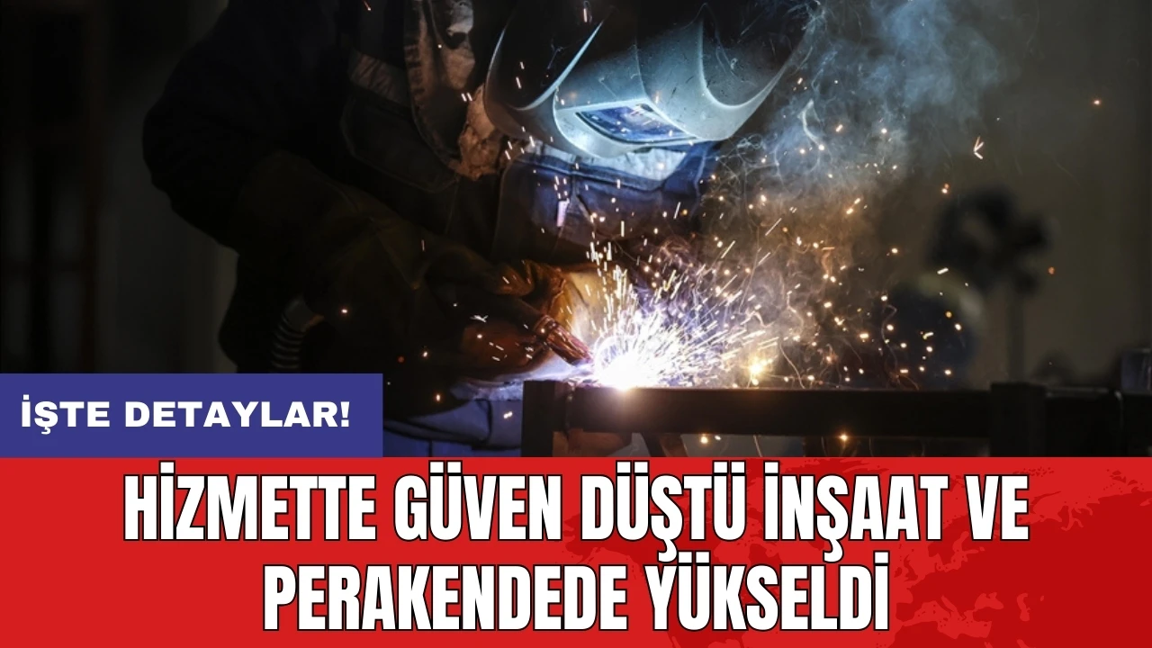 Hizmette güven düştü inşaat ve perakendede yükseldi