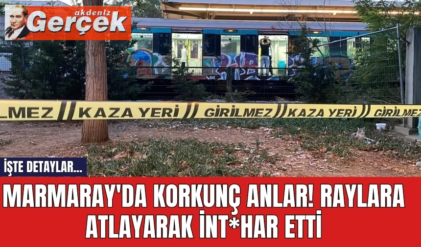 Marmaray'da korkunç anlar! Raylara atlayarak int*har etti