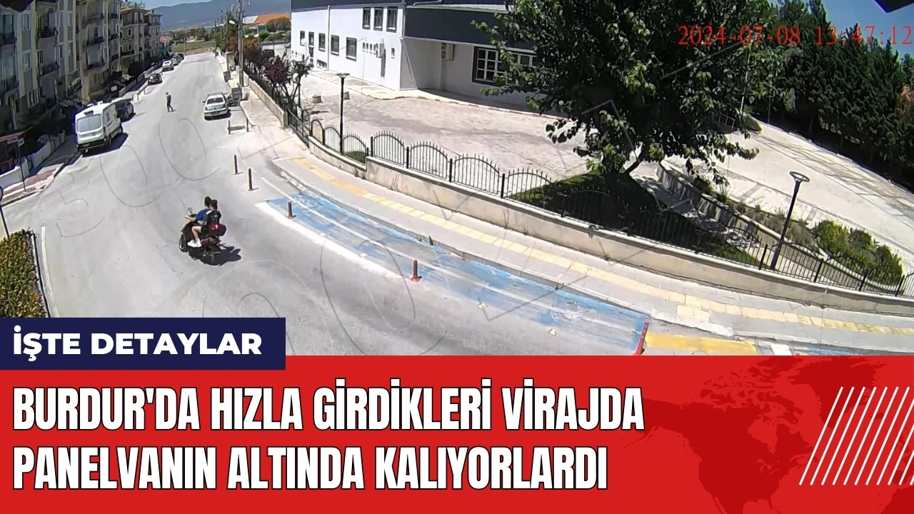 Burdur'da hızla girdikleri virajda panelvanın altında kalıyorlardı