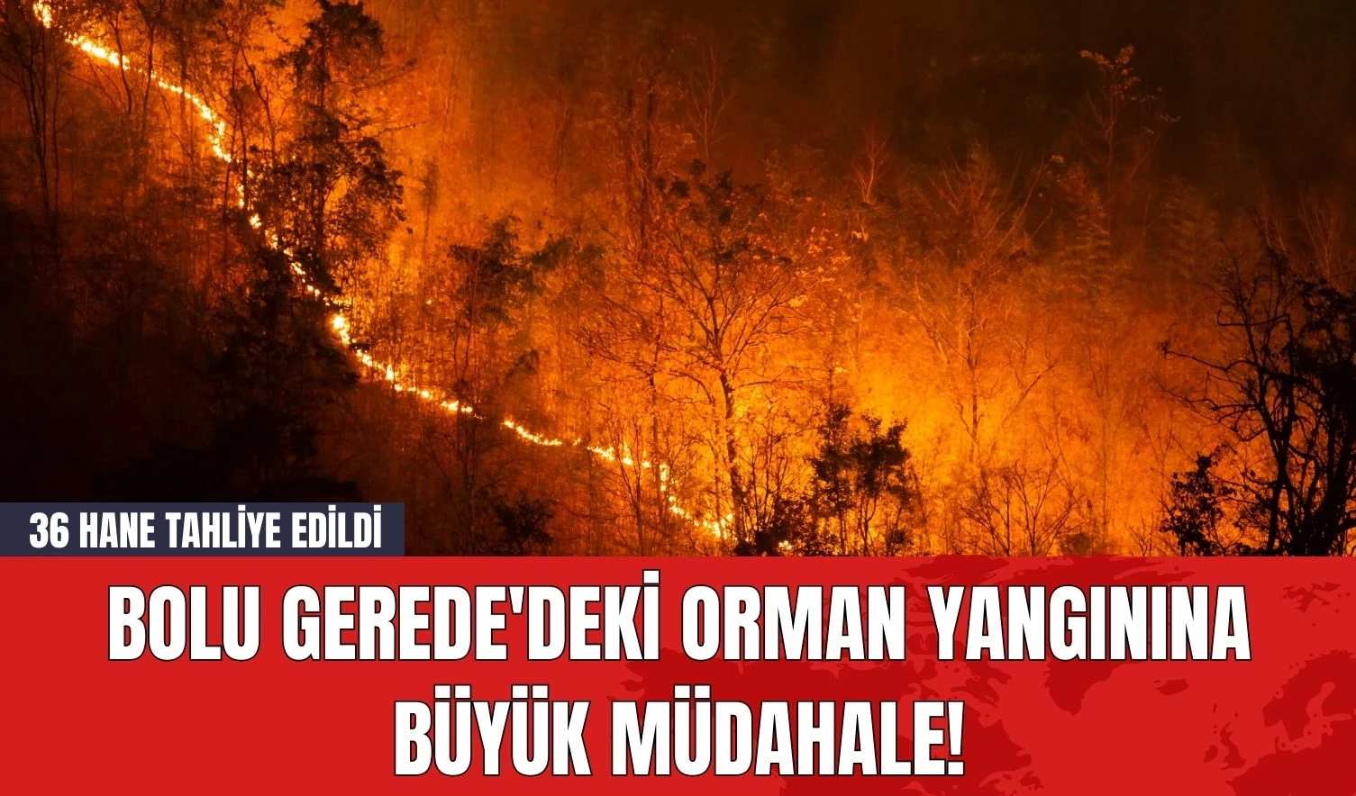 Bolu Gerede'deki Orman Yangınına Büyük Müdahale! 36 Hane Tahliye Edildi