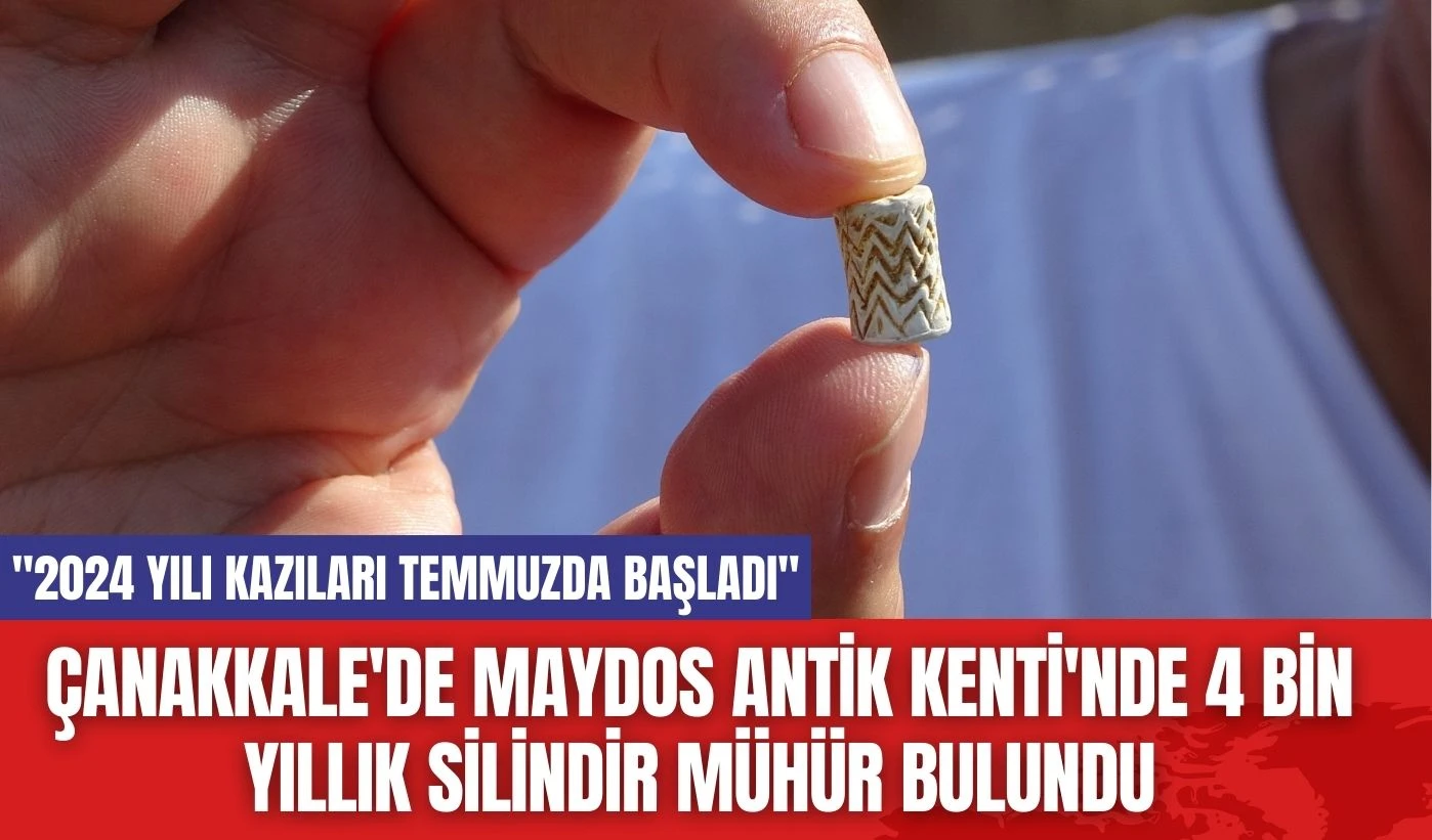 Çanakkale'de Maydos Antik Kenti'nde 4 Bin Yıllık Silindir Mühür Bulundu