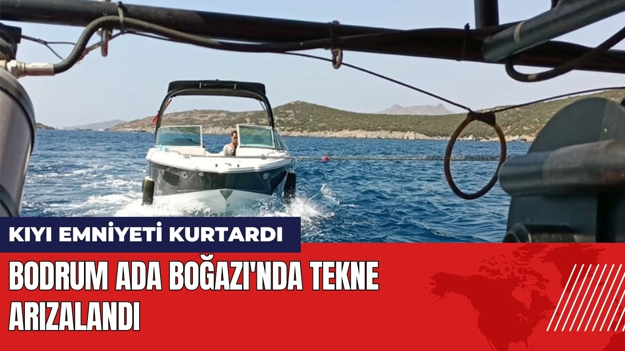 Bodrum Ada Boğazı'nda tekne arızalandı