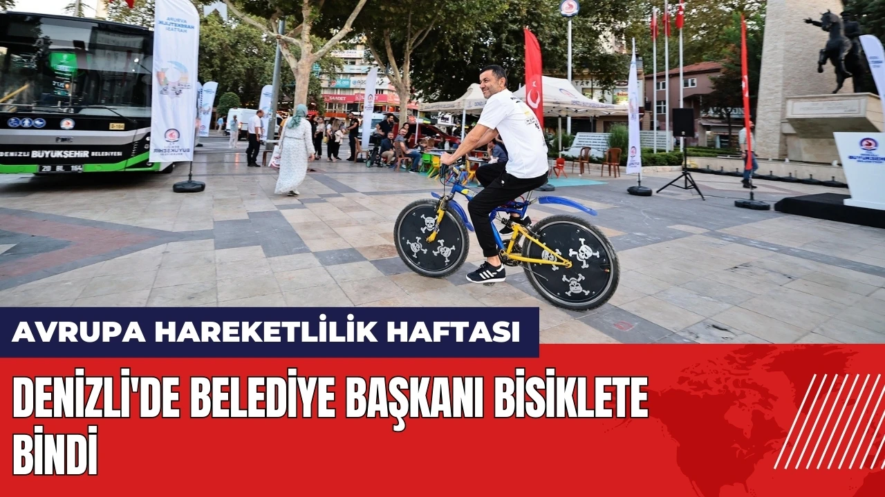 Denizli'de Belediye Başkanı Çavuşoğlu bisiklete bindi!