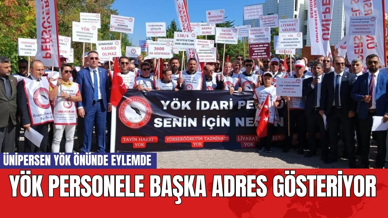 ÜNİPERDEN'den YÖK önünde eylem! Tayin hakkı engellenemez