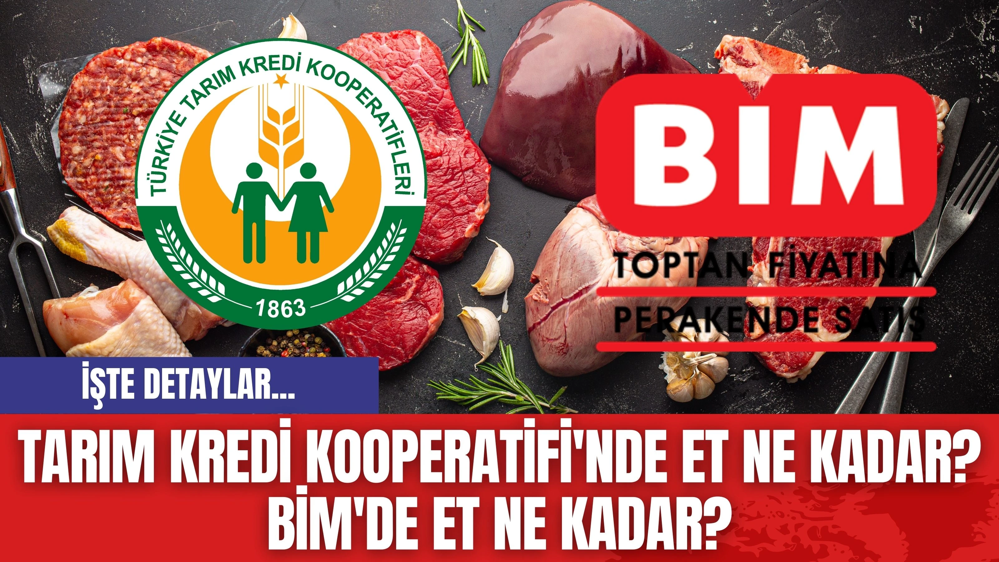 Tarım Kredi Kooperatifi'nde Et Ne Kadar? BİM'de Et Ne Kadar?