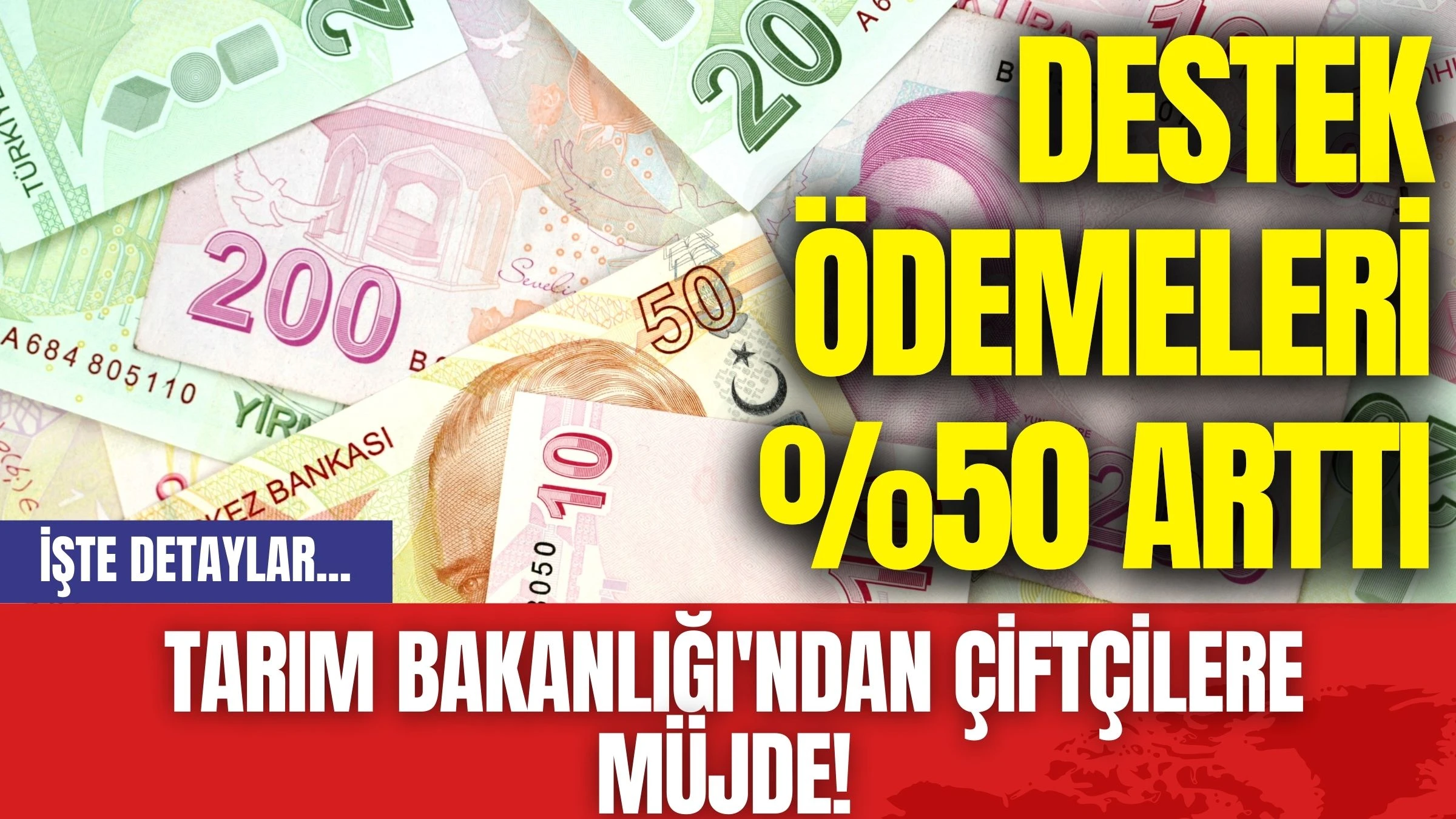 Tarım Bakanlığı'ndan Çiftçilere Müjde! Destek Ödemeleri %50 Arttı