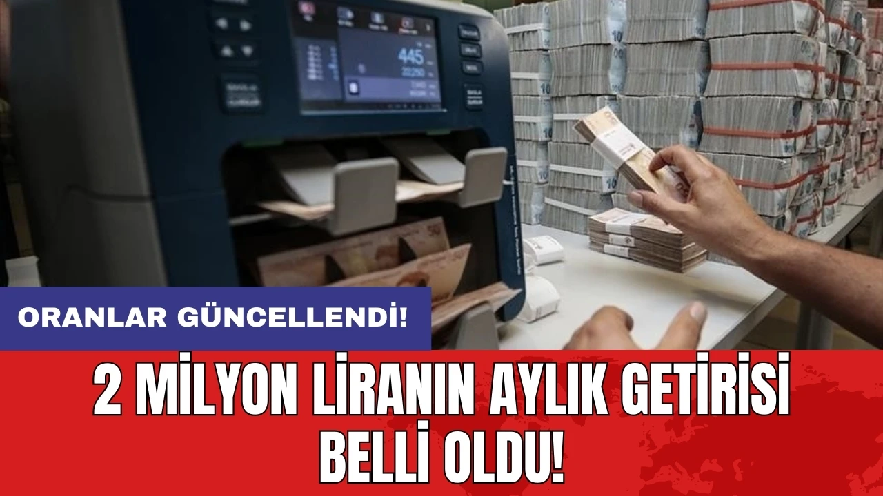 Oranlar güncellendi: 2 milyon liranın aylık getirisi belli oldu!