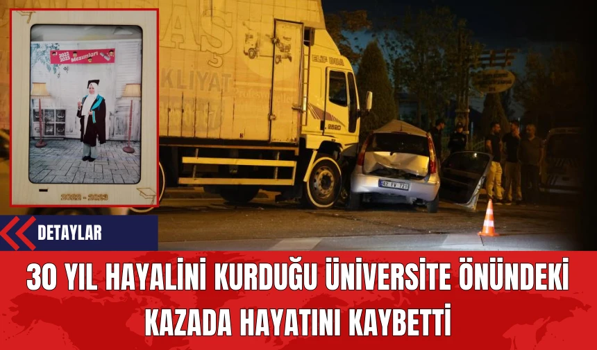 30 Yıl Hayalini Kurduğu Üniversite Önündeki Kazada Hayatını Kaybetti