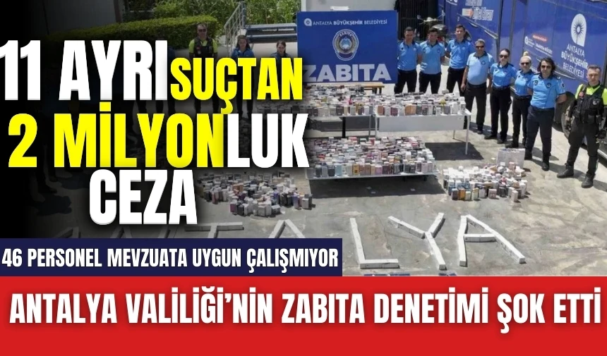 Antalya Valiliği’nin Zabıta Denetimi Şok Etti