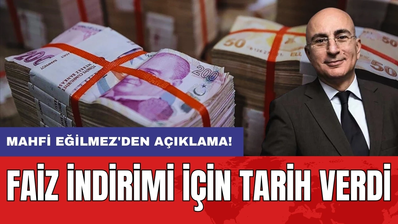 Mahfi Eğilmez'den açıklama! Faiz indirimi için tarih verdi